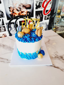 Blue & Gold Cake