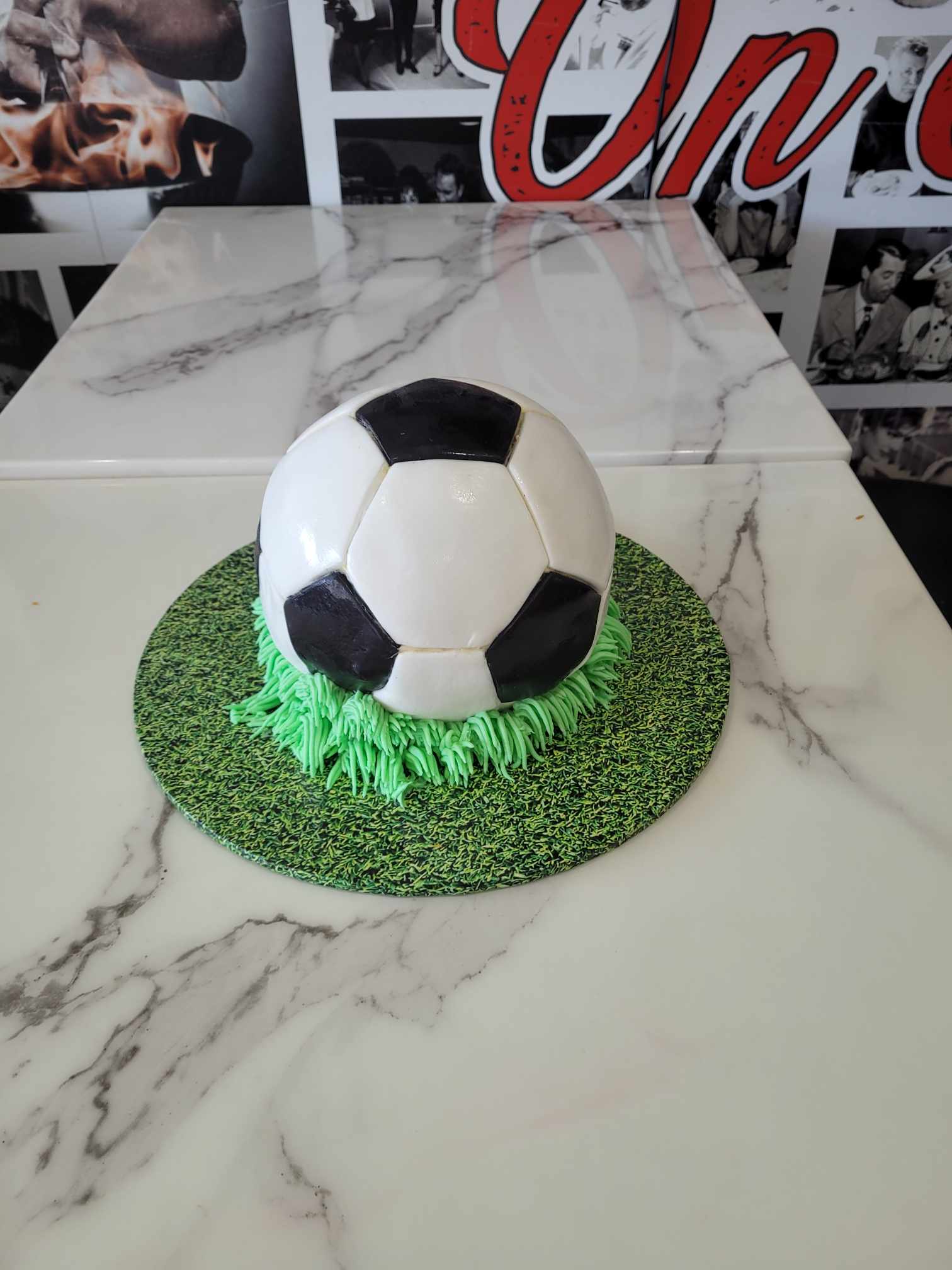 3D football cake - Decorated Cake by Sylvia's Cake Shop - CakesDecor
