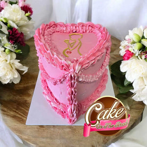 Pink Expecting Vintage Cake