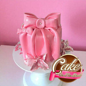 Pink Bow and Drape Cake