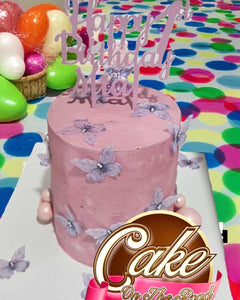 Pink & Purple Butterfly Cake