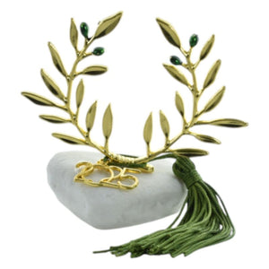 Golden Wreath with Olive Branch Charm