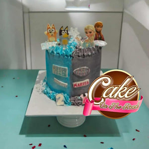 Bluey & Frozen Cake