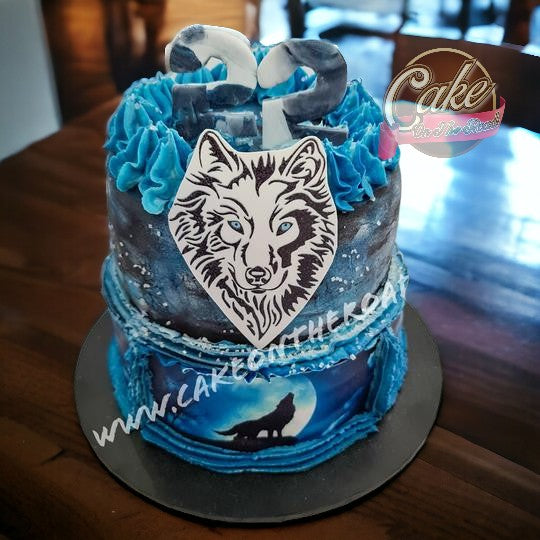 Night Wolf Cake