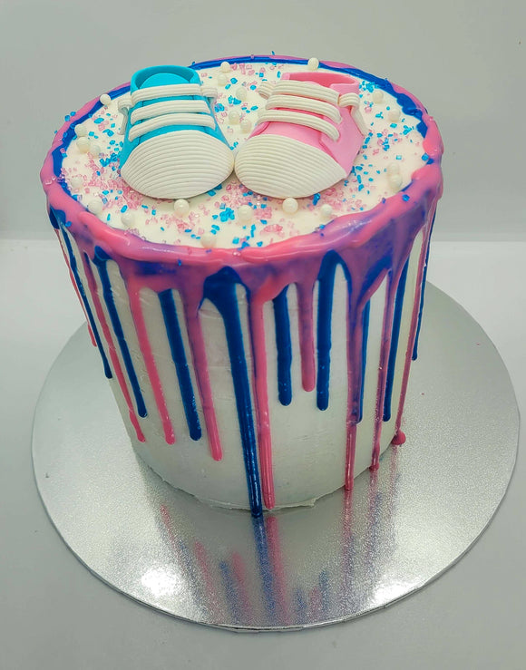 Gender Reveal Drizzle Cake