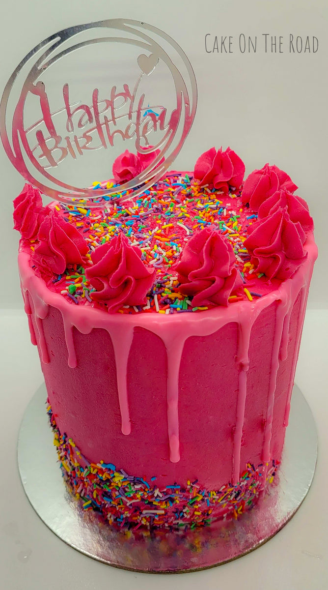 Pink Drizzle Cake – Cake On The Road