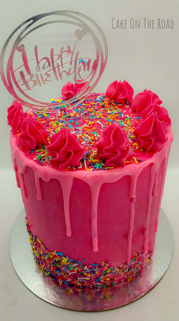 Pink Drizzle Cake