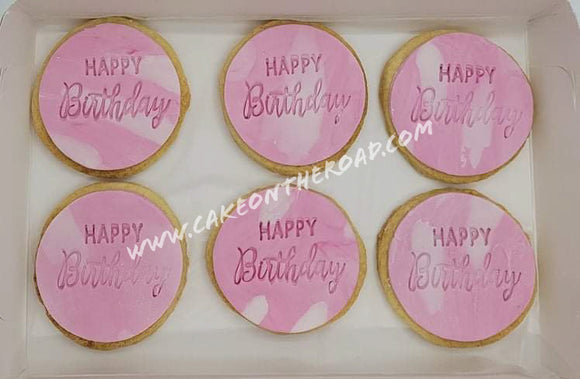 Happy Birthday Cookies Pink
