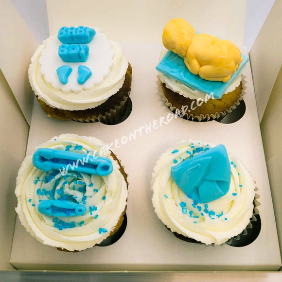 Baby Boy Cupcakes - Pack of 12