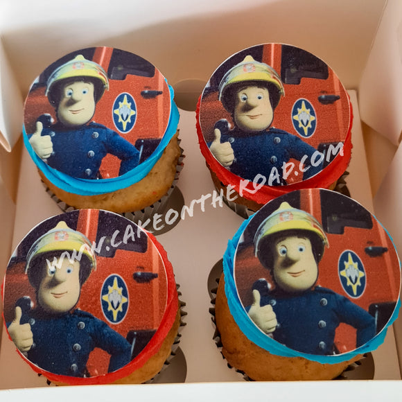 Fireman Cupcakes