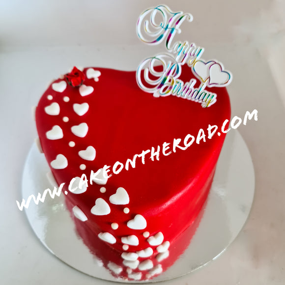 Party Decorz Happy Birthday Love Cake Topper |6 Inch, 1pcs Black & Golden  Double Color Acrylic Happy Birthday Love Crown Cake Topper /Cupcake Topper