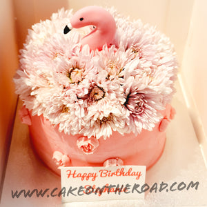 Flamingo Flower Cake