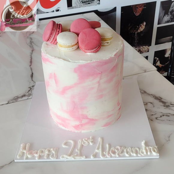 Pink Macaron Cake