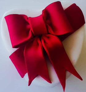 Love Heart Cake with Red Ribbon