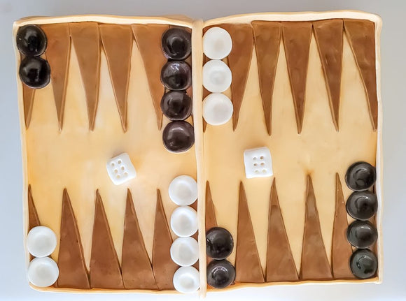 Backgammon Board Cake